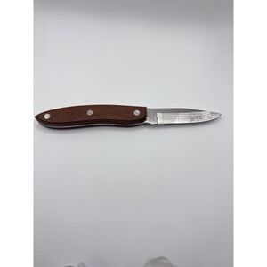 Vintage wood Handle Stainless Steel Paring Knife 3 Inch Straight Blade Japanese